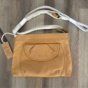 American Leather Tan Crossbody Bag